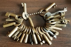 Twenty seven railroad Lock keys