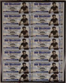 14 nicely framed John Mellencamp 1999 New Years Eve Millennium Concert commemorative ticket. 